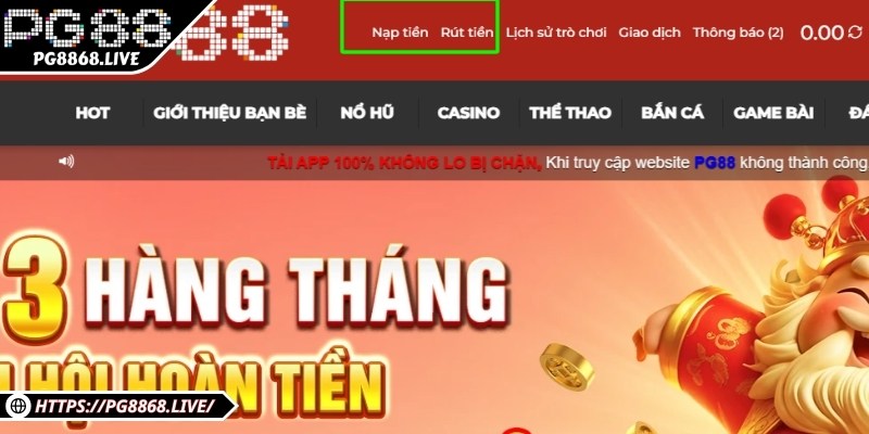 Hướng dẫn PG88 cách nạp rút tiền giúp bạn giao dịch mượt mà và an toàn